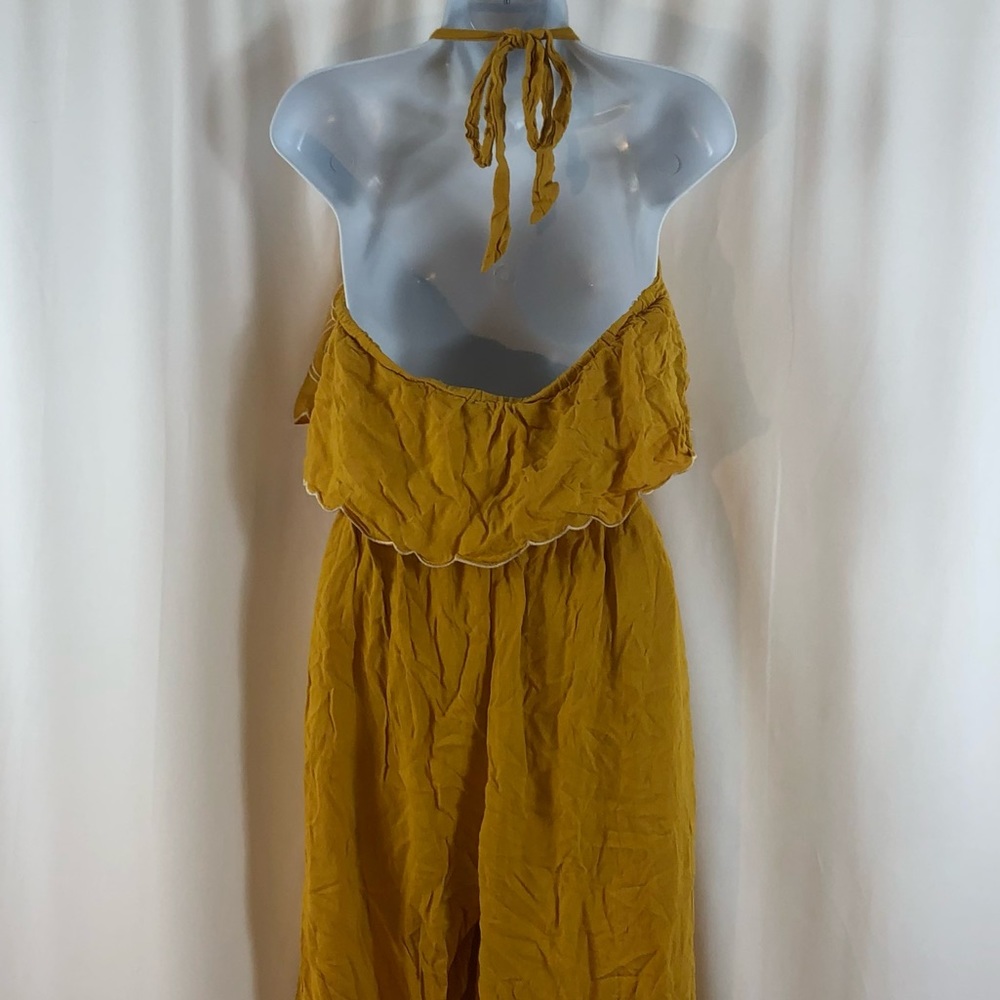 Flying Tomato Rayon ruffle neckline halter jumpsuit S - Picture 8 of 14